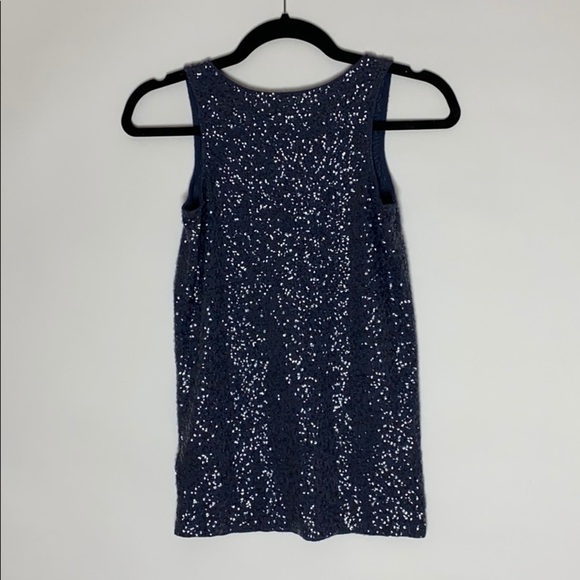 J. Crew drapey blue sequin tank XXS NWT - Picture 5 of 5